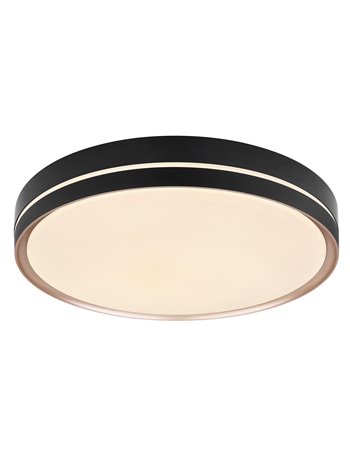 Manni plafoniera metallo nero LED IP20
