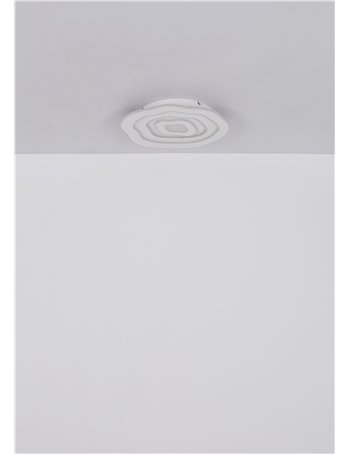 Jacks plafoniera metallo bianco satinato LED IP20 Jacks plafoniera metallo bianco satinato LED IP20