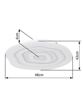 Jacks plafoniera metallo bianco satinato LED IP20 Jacks plafoniera metallo bianco satinato LED IP20