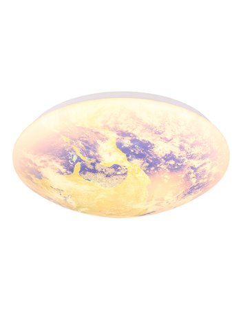 Gaia plafoniera metallo bianco LED IP20