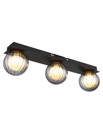 Ander plafoniera metallo nero satinato 3x G9 LED IP44