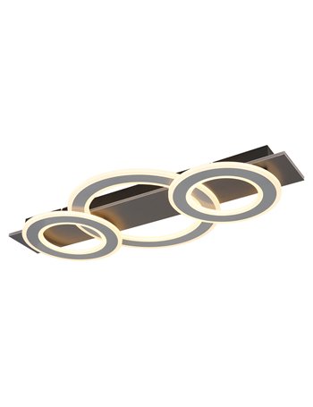 Jayden plafoniera plastica antracite spazzolato LED IP20