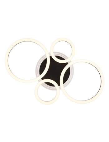 Loretta plafoniera metallo nero satinato LED IP20