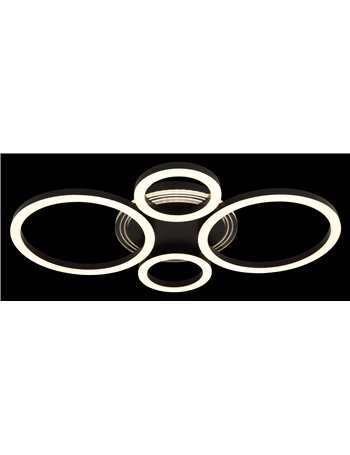 Loretta plafoniera metallo nero satinato LED IP20