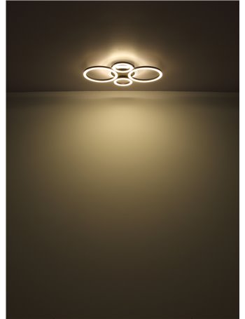 Loretta plafoniera metallo nero satinato LED IP20