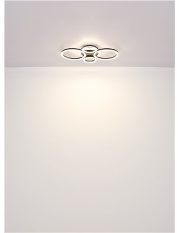 Loretta plafoniera metallo nero satinato LED IP20