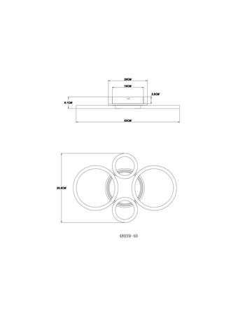 Loretta plafoniera metallo nero satinato LED IP20