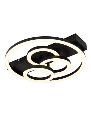 Darryl i plafoniera metallo nero satinato LED IP20