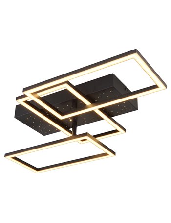 Terrxa plafoniera metallo nero satinato LED IP20
