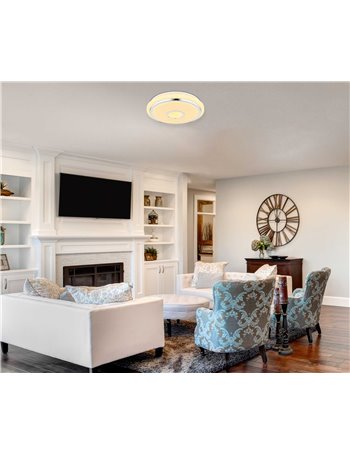 Dani plafoniera plastica bianco LED IP20