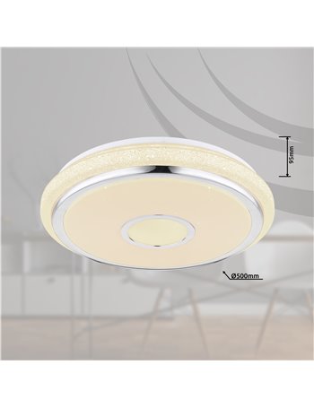 Dani plafoniera plastica bianco LED IP20