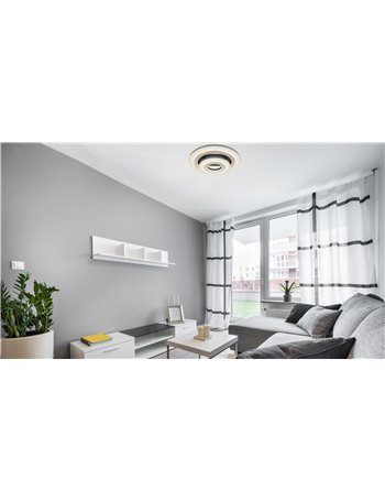 Jack plafoniera metallo bianco LED IP20