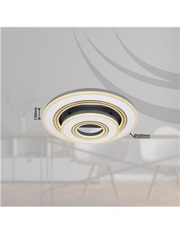 Jack plafoniera metallo bianco LED IP20