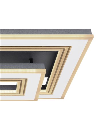 Jack plafoniera metallo bianco LED IP20