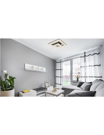 Jack plafoniera metallo bianco LED IP20