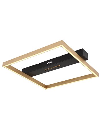 Luffy plafoniera metallo nero satinato LED IP20