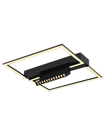 Maxwell plafoniera metallo nero satinato LED IP20