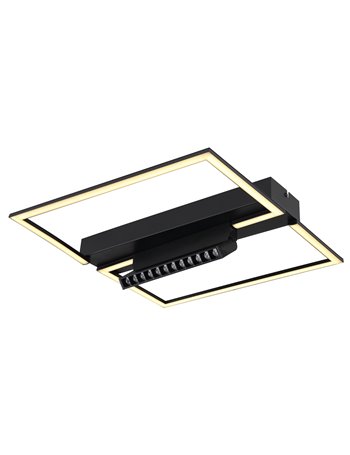 Maxwell plafoniera metallo nero satinato LED IP20 Maxwell plafoniera metallo nero satinato LED IP20