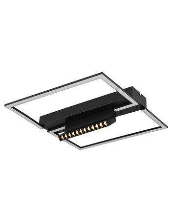 Maxwell plafoniera metallo nero satinato LED IP20 Maxwell plafoniera metallo nero satinato LED IP20