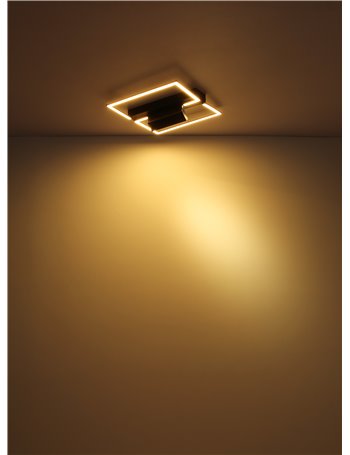 Maxwell plafoniera metallo nero satinato LED IP20 Maxwell plafoniera metallo nero satinato LED IP20