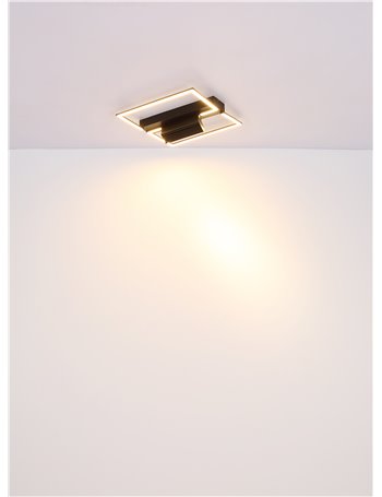 Maxwell plafoniera metallo nero satinato LED IP20 Maxwell plafoniera metallo nero satinato LED IP20