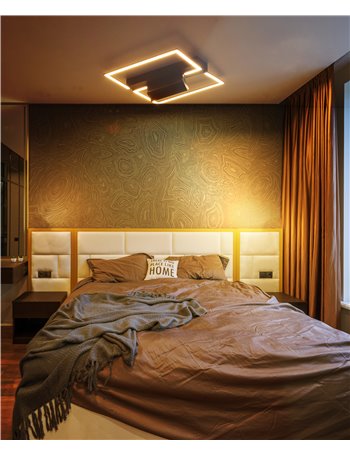 Maxwell plafoniera metallo nero satinato LED IP20 Maxwell plafoniera metallo nero satinato LED IP20