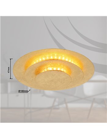 Heda plafoniera metallo color oro LED IP20 Heda plafoniera metallo color oro LED IP20
