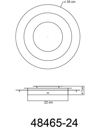 Heda plafoniera metallo color oro LED IP20 Heda plafoniera metallo color oro LED IP20