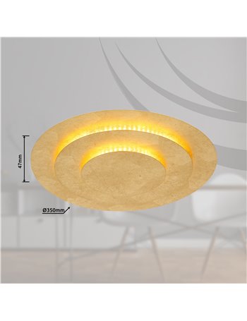 Heda plafoniera metallo color oro LED IP20 Heda plafoniera metallo color oro LED IP20