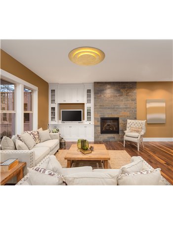 Heda plafoniera metallo color oro LED IP20 Heda plafoniera metallo color oro LED IP20