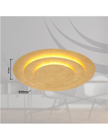 Heda plafoniera metallo color oro LED IP20 Heda plafoniera metallo color oro LED IP20