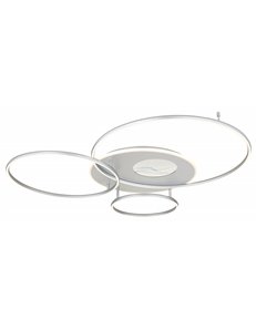 Invertina plafoniera alluminio spazzolato color argento satinato LED IP20
