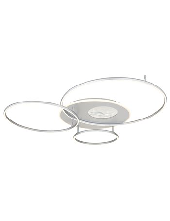 Invertina plafoniera alluminio spazzolato color argento satinato LED IP20