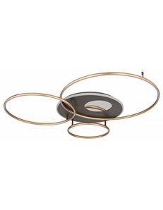 Invertina plafoniera alluminio spazzolato color oro satinato LED IP20 2