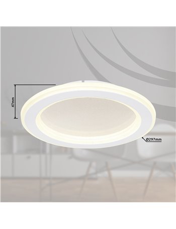 Tini plafoniera metallo bianco LED IP20 Tini plafoniera metallo bianco LED IP20