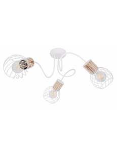 Luise plafoniera metallo bianco 3x E27 IP20 2