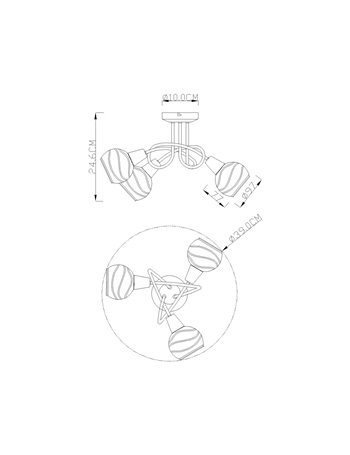 Elliott plafoniera metallo nichel satinato 3x E14 IP20 Elliott plafoniera metallo nichel satinato 3x E14 IP20