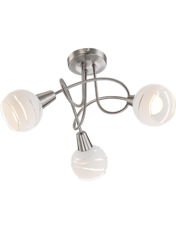 Elliott plafoniera metallo nichel satinato 3x LED E14 IP20
