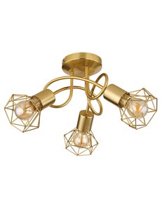 Xara i plafoniera metallo color oro 3x E14 IP20 2