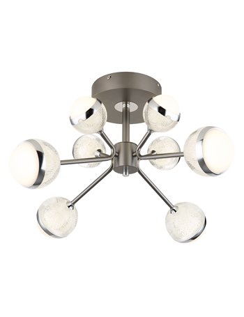 Untsy plafoniera metallo color titanio spazzolato LED IP20