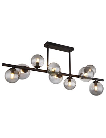 Riha plafoniera metallo nero satinato 9x G9 LED IP20