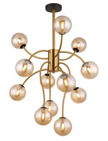 Riha plafoniera metallo color oro satinato 12x G9 LED IP20