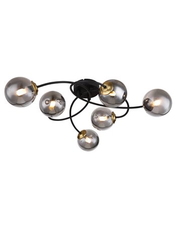 Jorge plafoniera metallo nero satinato 6x G9 IP20