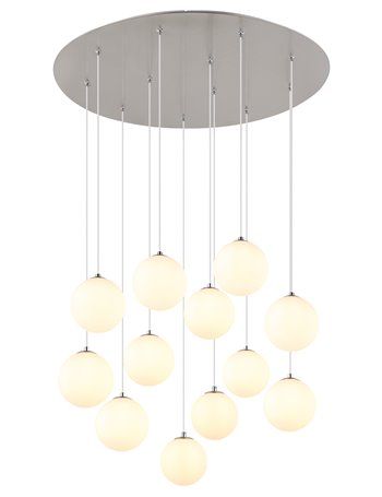 Riha plafoniera metallo nichel satinato 12x G9 LED IP20