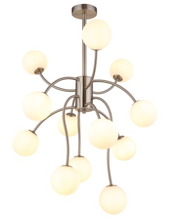 Riha plafoniera metallo nichel satinato 12x G9 LED IP20