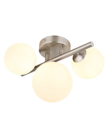 Riha plafoniera metallo nichel satinato 3x G9 LED IP20