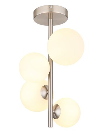 Riha plafoniera metallo nichel satinato 4x G9 LED IP20