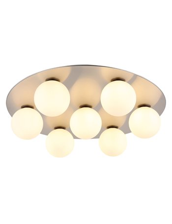 Riha plafoniera metallo nichel satinato 7x G9 LED IP20