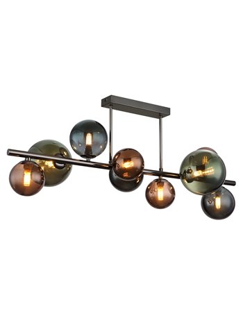 Riha plafoniera metallo grigio satinato 9x G9 LED IP20