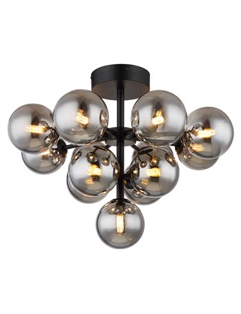 Grappy plafoniera metallo nero satinato 13x G9 LED IP20